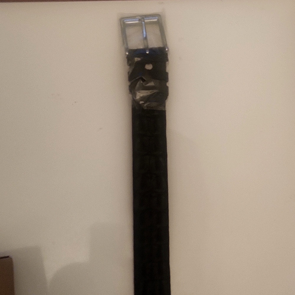 Genuine Black Hornback Alligator Belt
